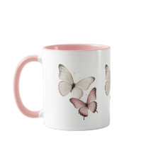Elegante Roze Vlinder Mok
