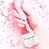 Elegante roze vlinder sparkling wijnetiket