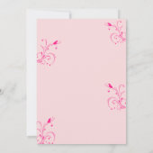 Elegante Roze Vlinder Trouw Uitnodiging | Bewerken (Achterkant)