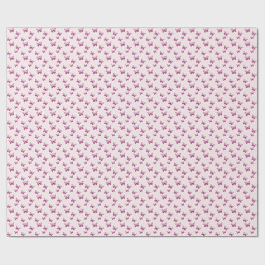 Elegante roze vlinders op Blush Cadeaupapier (Vlak)