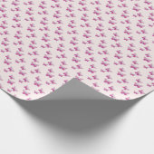 Elegante roze vlinders op Blush Cadeaupapier (Hoek)