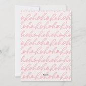 Elegante roze vrolijke kerstfoto feestdagenkaart (Achterkant)