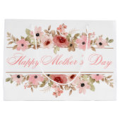 Elegante Roze Watercolor Bloem Cadeautas (Achterkant)