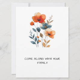 Elegante roze watercolor bloemense flatgelegen kaa kaart