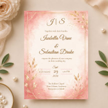 Elegante Roze Watercolor Trouwdag