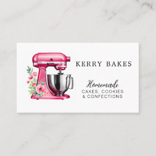 elegante Roze waterverf Bakkerij & Zoete Traktatie Visitekaartje