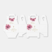 Elegante roze Waterverf Bloembevestiging Bedankdoosjes (Uitgevouwen)