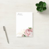 Elegante Roze Waterverf Bloemen Post-it® Notes (Kantoor)