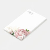 Elegante Roze Waterverf Bloemen Post-it® Notes (Schuin)