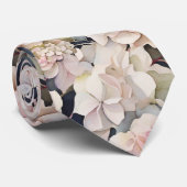 Elegante roze waterverf bloemenhortensia's stropdas (Opgerold)