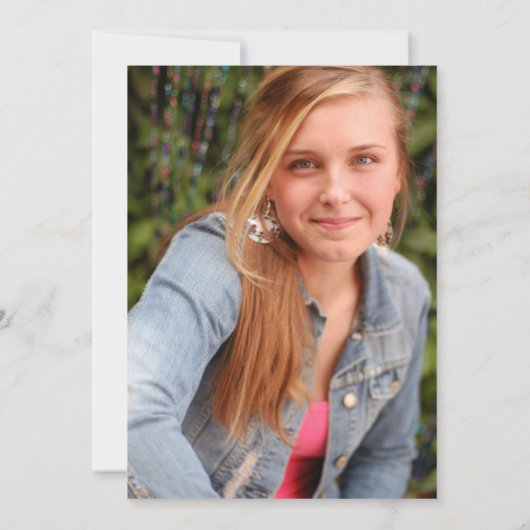 Elegante Roze Waterverf Bloemig Monogram Sweet 16 Kaart (Achterkant)