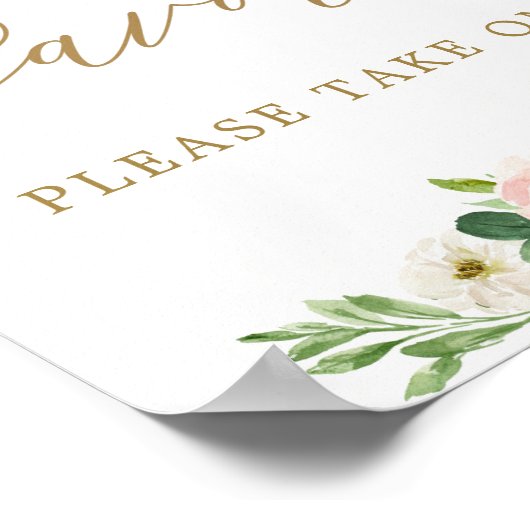 Elegante Roze Waterverf Bloemige Behandel Favors Poster (Hoek)