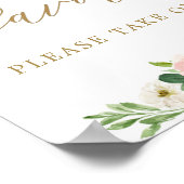 Elegante Roze Waterverf Bloemige Behandelings Favo Poster (Hoek)