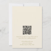 Elegante Roze Waterverf Bloemige Trouw-QR-code Kaart (Achterkant)