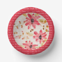 Elegante Roze Waterverf Bloemmotief