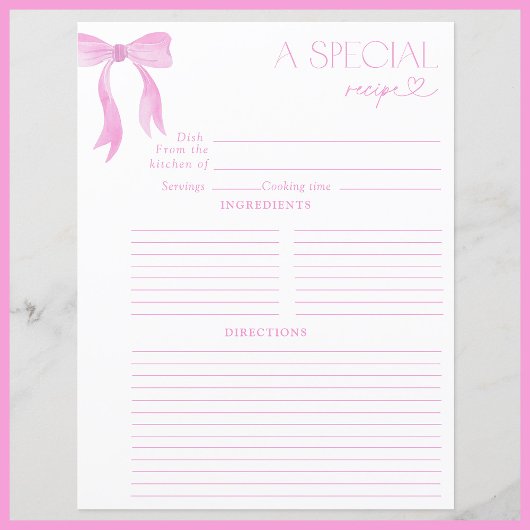 Elegante Roze Waterverf Bruiloft Bridal Shower Rec