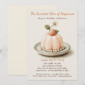 Elegante roze Waterverf Cake Verjaardagsuitnodigin Kaart (Voorkant / Achterkant)