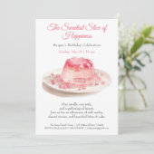 Elegante roze Waterverf Cake Verjaardagsuitnodigin Kaart (Staand voorkant)