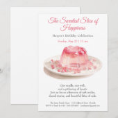 Elegante roze Waterverf Cake Verjaardagsuitnodigin Kaart (Voorkant / Achterkant)