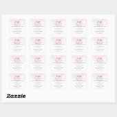 Elegante Roze Waterverf Deegroller Ingredient Vierkante Sticker (Vel)