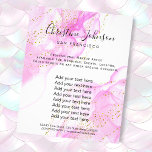 elegante roze waterverf faux glitter flyer<br><div class="desc">schoonheidssalon professionele make - up kunstenaar flyer</div>