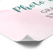 Elegante roze waterverf fotohokje poster (Hoek)