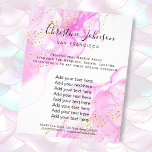 elegante roze waterverf nep glitters flyer<br><div class="desc">schoonheidssalon professionele visagist flyer</div>