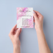 elegante roze waterverf nep glitters flyer (Hand)