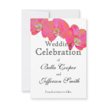 elegante Roze waterverf Orchidee schilderij bloemi