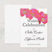 elegante Roze waterverf Orchidee schilderij bloemi Save The Date (Voorkant / Achterkant)