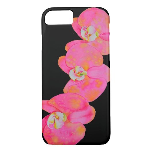 Elegante Roze waterverf Orchidee schilderij Case-Mate iPhone Case (Achterkant)