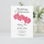 Elegante Roze waterverf Orchidee schilderij Kaart (Staand voorkant)