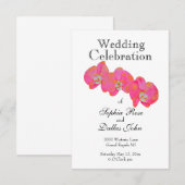 Elegante Roze waterverf Orchidee schilderij Kaart (Voorkant / Achterkant)