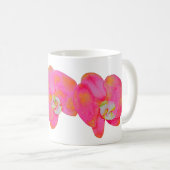 Elegante Roze waterverf Orchidee schilderij Koffiemok (Voorkant rechts)