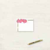 Elegante Roze waterverf Orchidee schilderij Post-it® Notes (Op bureau)
