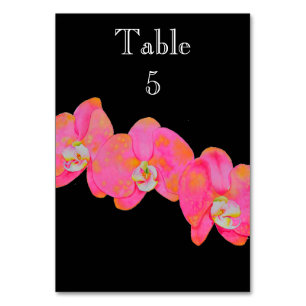 Elegante roze waterverf orchidee schildering kaart