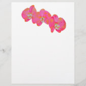 Elegante roze waterverf orchideeën tropische bloem (Voorkant)