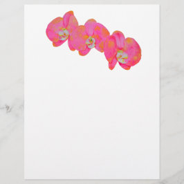 Elegante roze waterverf orchideeën tropische bloem