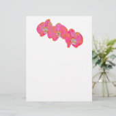 Elegante roze waterverf orchideeën tropische bloem (Staand voorkant)