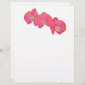 Elegante roze waterverf orchideeën tropische bloem (Voorkant / Achterkant)