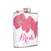 Elegante roze waterverf orchideeën tropische bloem heupfles (Rechts)