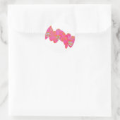 Elegante roze waterverf orchideeën tropische bloem ronde sticker (Tas)