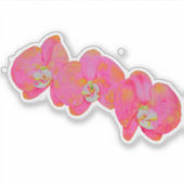 Elegante roze waterverf Orchideeën tropische bloem Sticker (Voorkant)