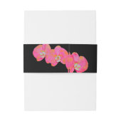 Elegante roze waterverf orchideeën tropische bloem uitnodigingen wikkel (Achterkant Voorbeeld)