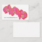 Elegante roze waterverf orchideeën tropische bloem visitekaartje (Voorkant / Achterkant)