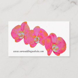 Elegante roze waterverf orchideeën tropische bloem visitekaartje