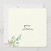 Elegante Roze Waterverf Papier Rozen Bruiloften Kaart (Achterkant)