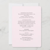 Elegante roze waterverf rozen bruiloft kaart (Achterkant)