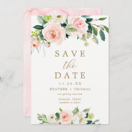 Elegante Roze Waterverf Save the Date Kaarten