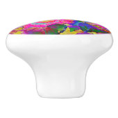 Elegante roze waterverf zonnebloemen keramische knop (Zijkant)